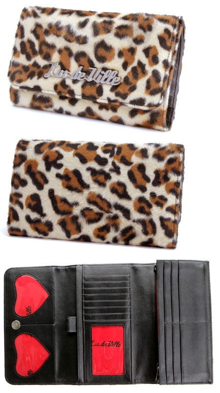 Miss Lux Wallet by Lux De Ville- Furry Leopard