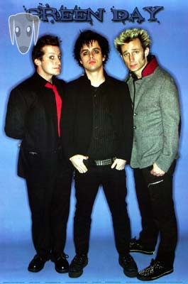 Green Day- Group Pic (Blue Background) poster