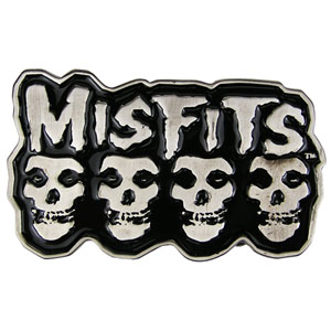 Misfits- 4 Skulls belt buckle (bb79)