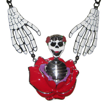 Muerta Rose Necklace by Too Fast Clothing - SALE