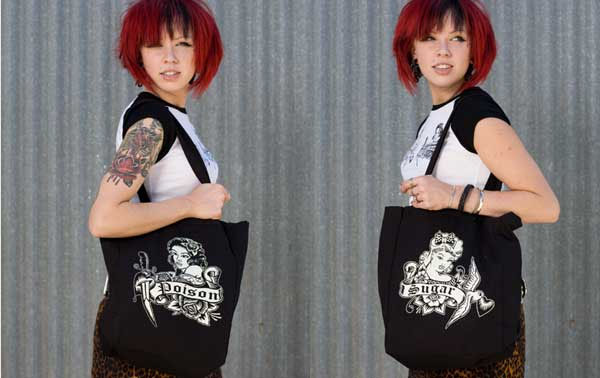 Poison/Sugar tote bag by Lucky Mule