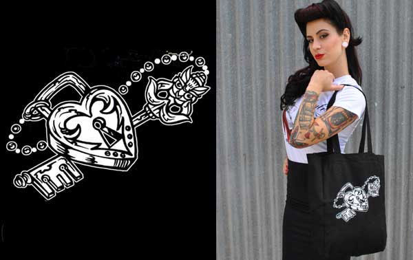Lock & Key tote bag by Lucky Mule