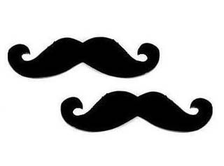 Show product details for Mustache Hair Clips by Little Angels
