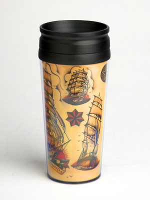 Show product details for Nautical Flash Coffee Tumbler by Sailor Jerry