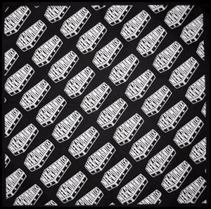 Nekromantix- Coffin Logo on a black bandana