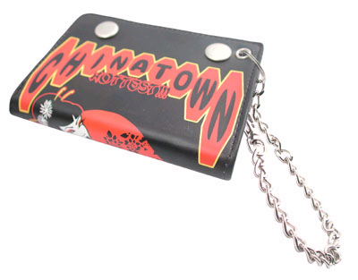 Show product details for Vinyl Tri Fold Wallet by NookArt- Chinatown (Art by Laura Santana) (Sale price!)