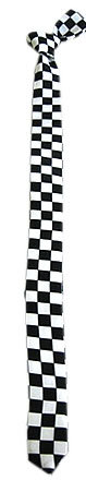 Skinny Tie- Black/White Checkered