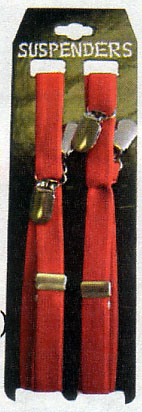 Skinny Braces (Suspenders)- Red