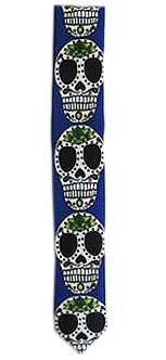 Skinny Tie- Sugar Skulls