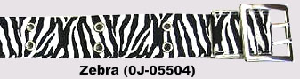 Show product details for Printed Canvas Belt- Zebra
