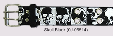 Cotton Hatome Belt- Skulls