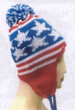 Knit Pilot Hat- US Flag