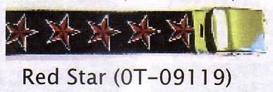 GI Belt- Black & Red Nautical Stars