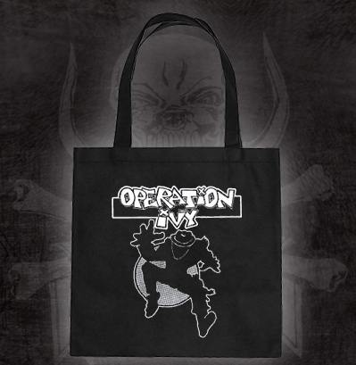 Operation Ivy- Skanking Guy on a black tote bag