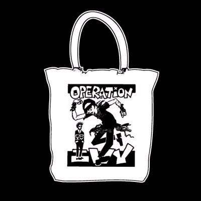 Operation Ivy- Skankin' on a white tote bag