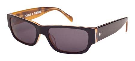 Police & Thieves Sunglasses by Tres Noir- BLACK & HONEY TORTOISE