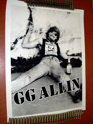GG Allin- Lying In Alley poster