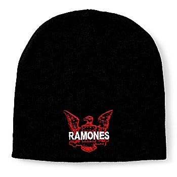 Ramones- Red Eagle on a black beanie