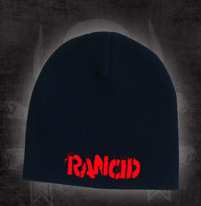 Rancid- Logo embroidered on a black beanie