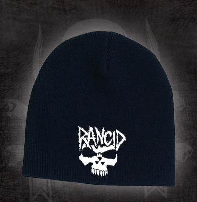 Rancid- Skull Logo embroidered on a black beanie
