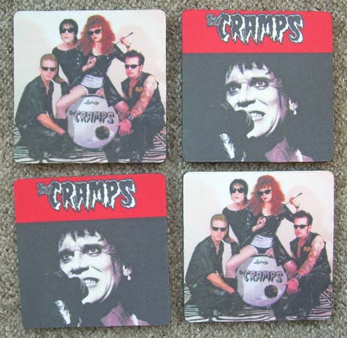 Cramps- Rubber Coaster Set (2 Lux & 2 Band Pic)
