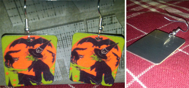 Dangle Earrings by Jim Spinx- Witch