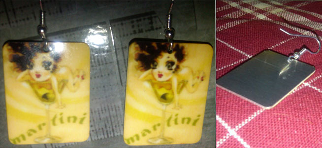 Dangle Earrings by Jim Spinx- Martini