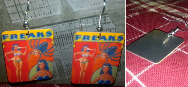 Dangle Earrings by Jim Spinx- Freaks