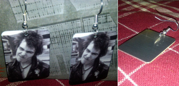 Dangle Earrings by Jim Spinx- Sid Vicious