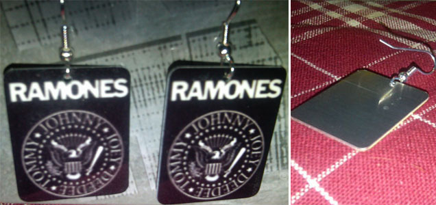 Dangle Earrings by Jim Spinx- Ramones Presidential Seal