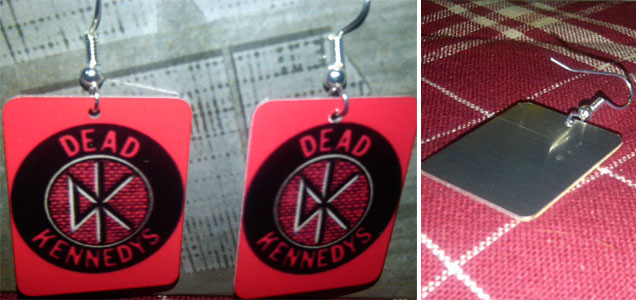 Dangle Earrings by Jim Spinx- Dead Kennedys