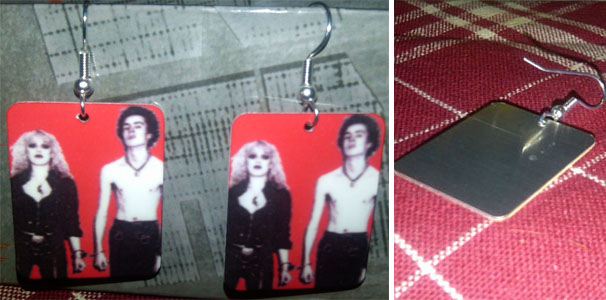 Dangle Earrings by Jim Spinx- Sid & Nancy