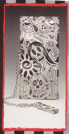 Embossed Day of The Dead Wallet by Rock Rebel