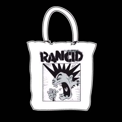 Rancid- Mohawk Punk on a white tote bag