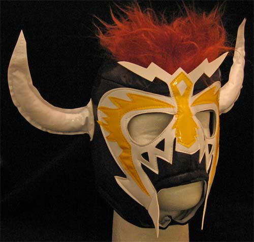 Lucha Libre Wrestling Mask- Sicosis (Black/Yellow)