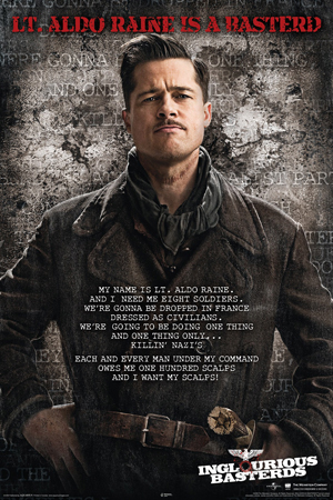 Inglorious Basterds- Lt Aldo Raine poster (c8)