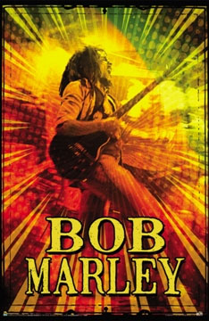 Bob Marley- Rasta Guitar poster 
