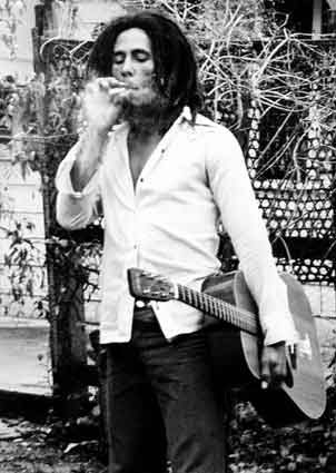 Bob Marley- Spliff & Guitar poster