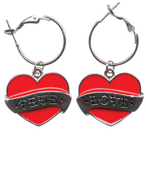 Hoop Earrings by Sourpuss- True Love - SALE