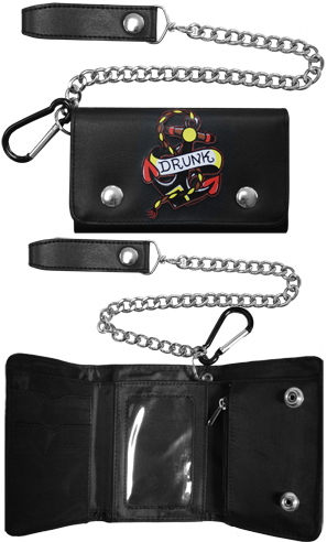 Drunk Anchor Chain Wallet by Sourpuss - SALE