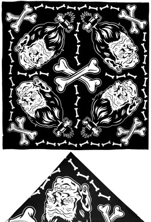 Shrunken Head bandana by Sourpuss