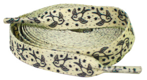Sparrows (CREAM) shoe/roller skate laces by Sourpuss - SALE