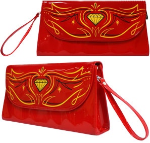 Moto Girl Clutch Purse by Sourpuss- Diamond - SALE
