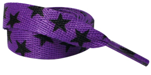 Purple Stars shoe/roller skate laces by Sourpuss - SALE