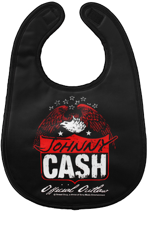 Johnny Cash- Official Outlaw vinyl bib by Sourpuss - SALE