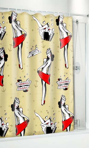 Squeaky Clean Shower Curtain by Sourpuss