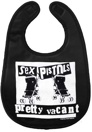Sex Pistols- Pretty Vacant vinyl bib by Sourpuss