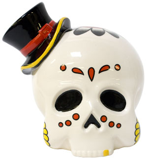 Sugar Skull Bank in Bone by Sourpuss