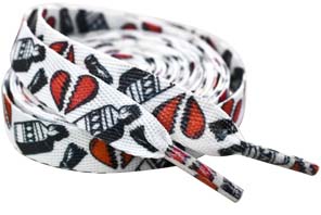 Drunk Love shoe/roller skate laces by Sourpuss - SALE