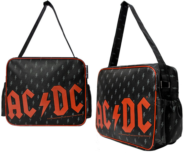 AC/DC- Logo on a PVC diaper bag by Sourpuss (Can be used as a carryall!) - SALE